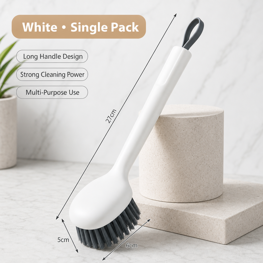 Long Handle Kitchen Cleaning Brush with Soft Bristles