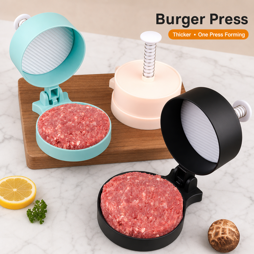 Plastic Burger Patty Press Mold Round Hamburger Maker