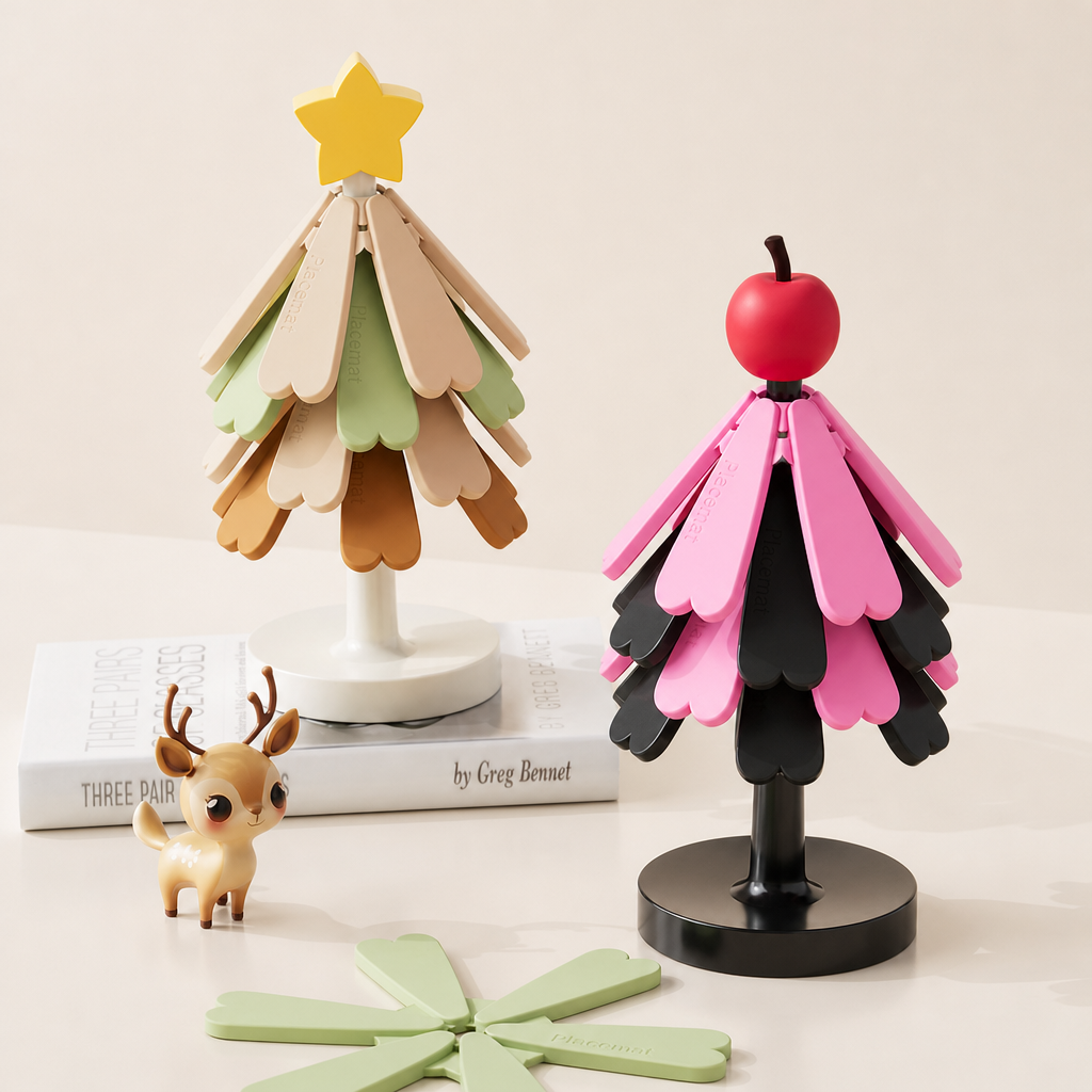 Christmas Tree Silicone Heat Resistant Trivet Decorative Non Slip Pot Mat