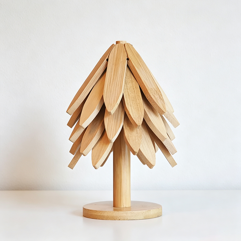 Wooden Tree Trivet – 2-in-1 Foldable Pot Holder & Table Decor
