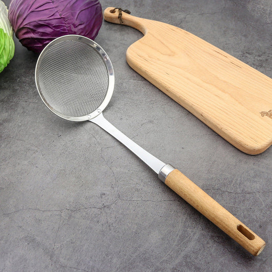 Stainless Steel Mesh Strainer Skimmer, Fine Mesh Oil Filter Ladle