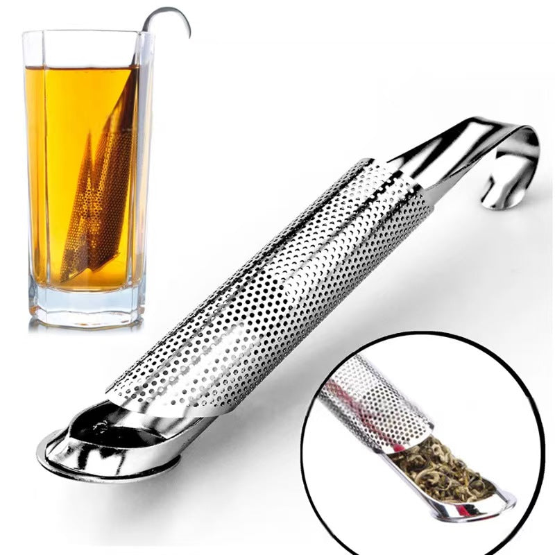 304 Stainless Steel Curved Tea Infuser Straw