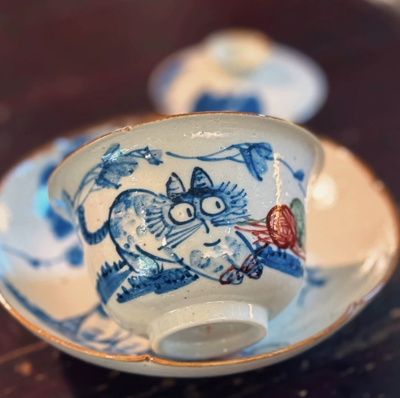 Ink Whiskers Blue Blossom Tea Collection
