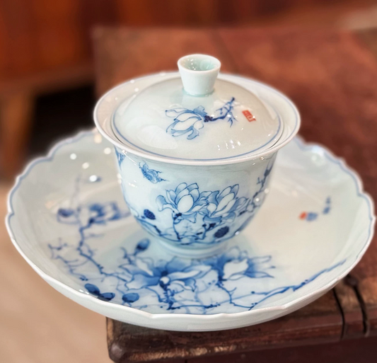 Magnolia Moon Gaiwan & Jade Cup Set