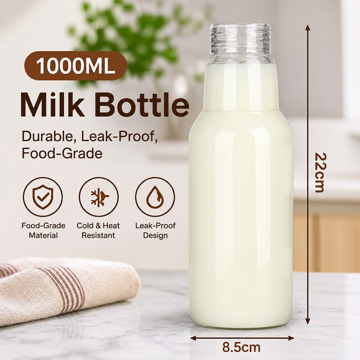 High Borosilicate Glass Sealed Bottle Heat Resistant Beverage Storage Jar
