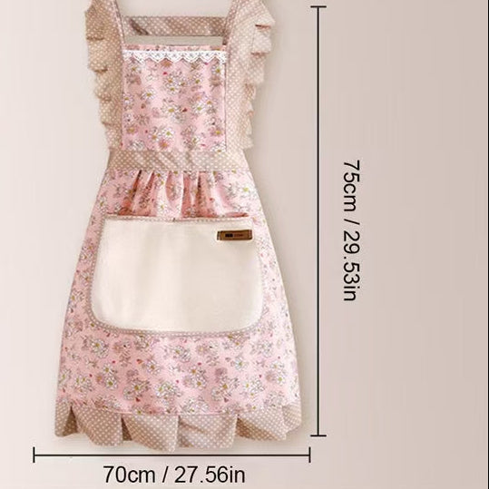 Floral Princess Cotton Kitchen Apron