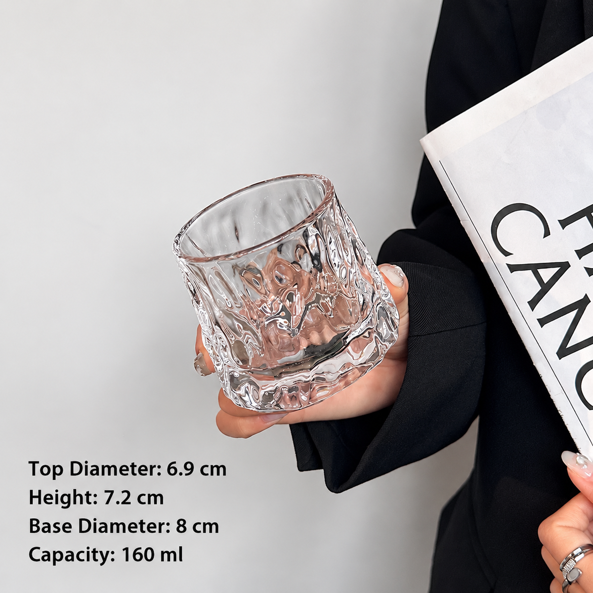 Clear Glass Espresso Cup Small Americano Coffee Drinking Tumbler