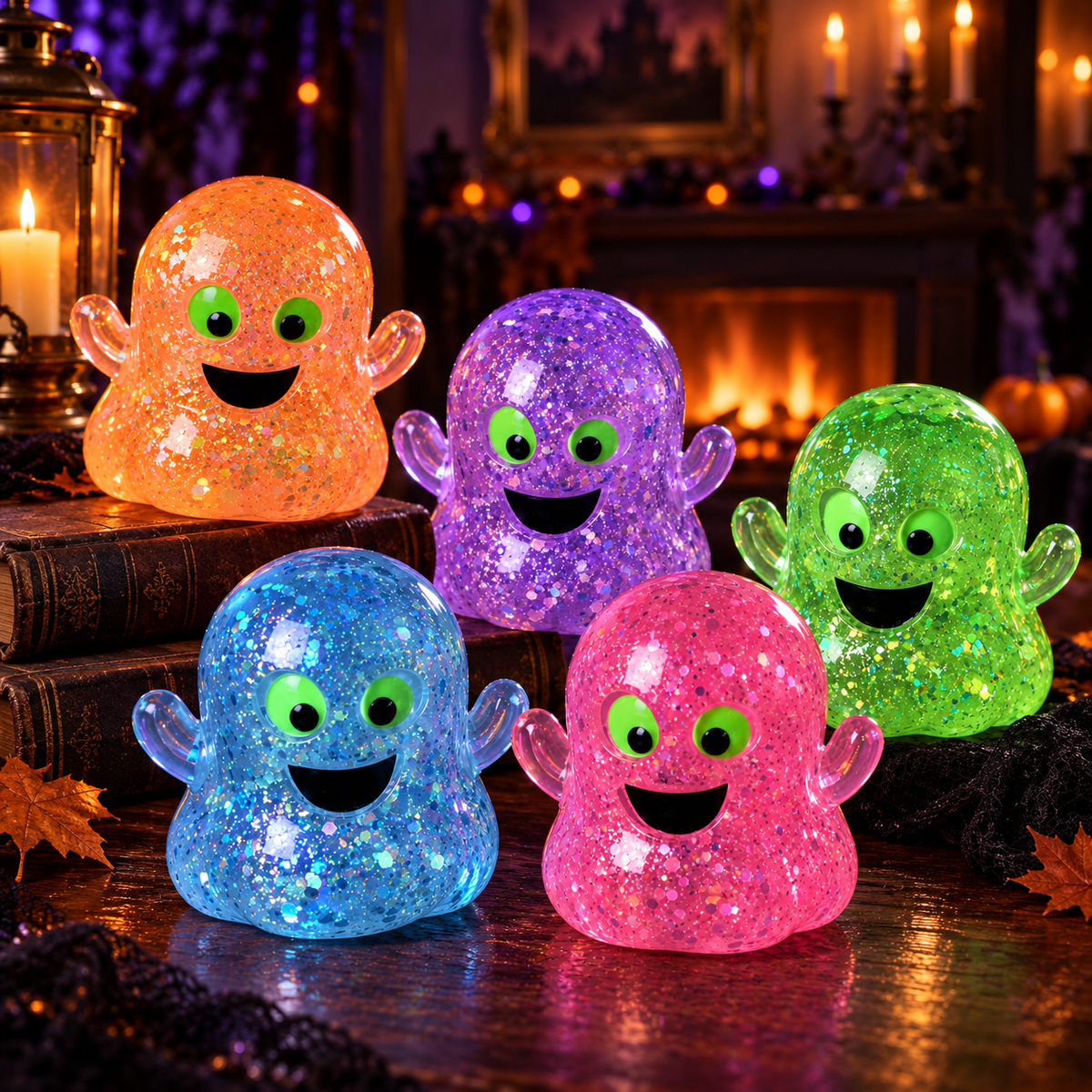Halloween Squishy Toys – Glitter Ghost Stress Relief Fidget Toys