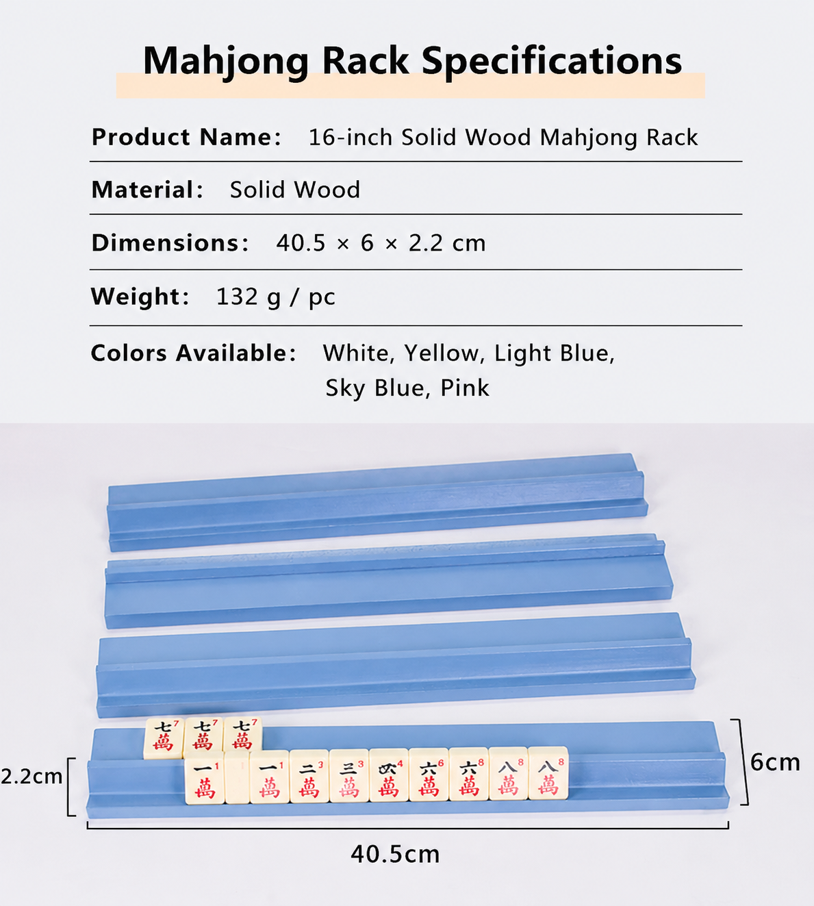 Acrylic Mahjong Rack – Colorful Tile Holder Stand for Organized Game Play Description: