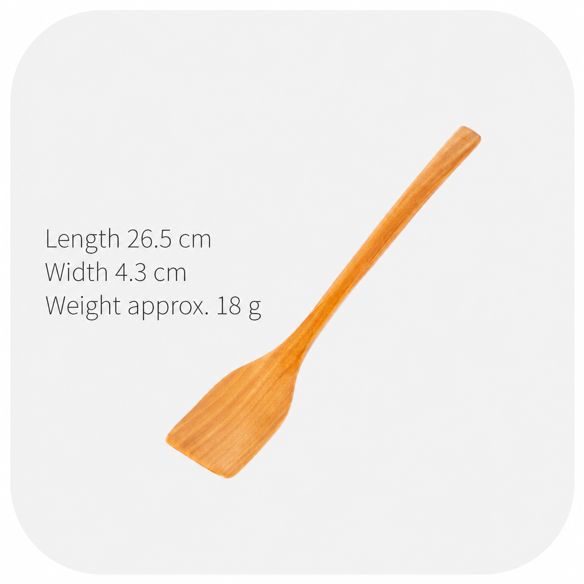 Long Handle Wooden Cooking Spatula Natural Wood Stirring Mixing Kitchen Utensil