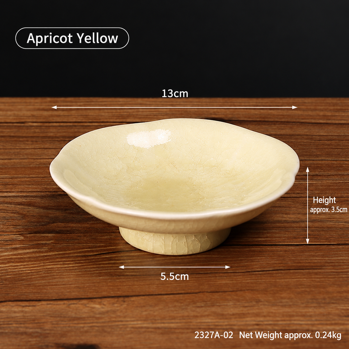 Small Ceramic Snack Dish, Pastel Color Shallow Dessert Bowl
