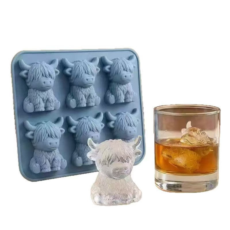 Mini Highland Cow and Bunny Silicone Mold