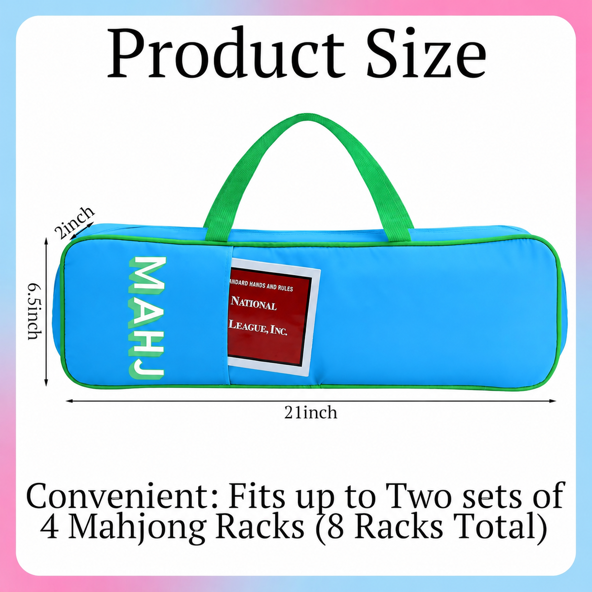 Mahjong Rack Carrying Bag with Handles