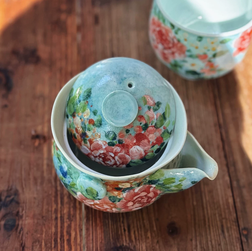 Autumn Canvas Handcrafted Treasure Teapot