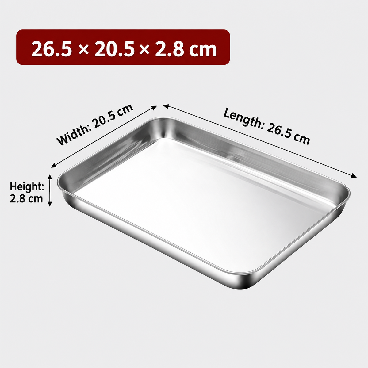 Stainless Steel Rectangular Steaming Tray