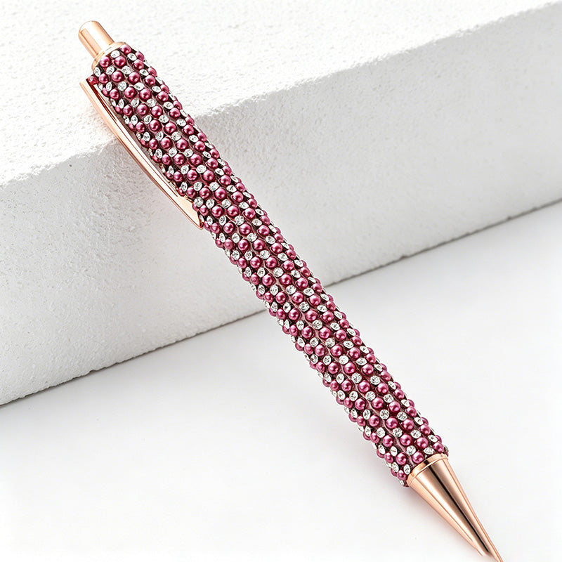 Bling Rhinestone Ballpoint Pen – Retractable Metal Gift Pen for Office, School & Wedding