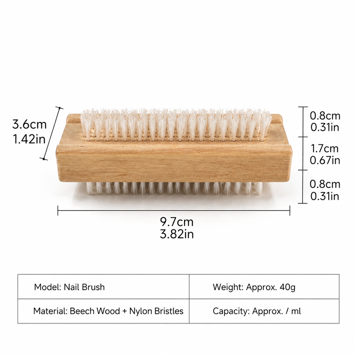 Beech Wood Nail Brush