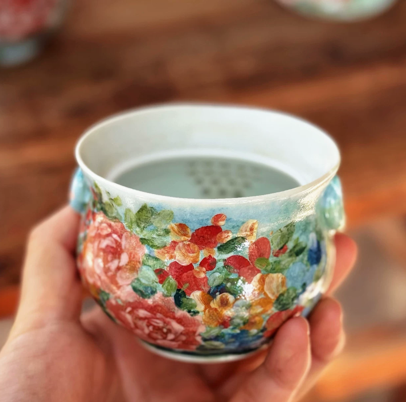 Autumn Canvas Handcrafted Treasure Teapot