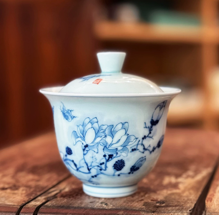 Magnolia Moon Gaiwan & Jade Cup Set