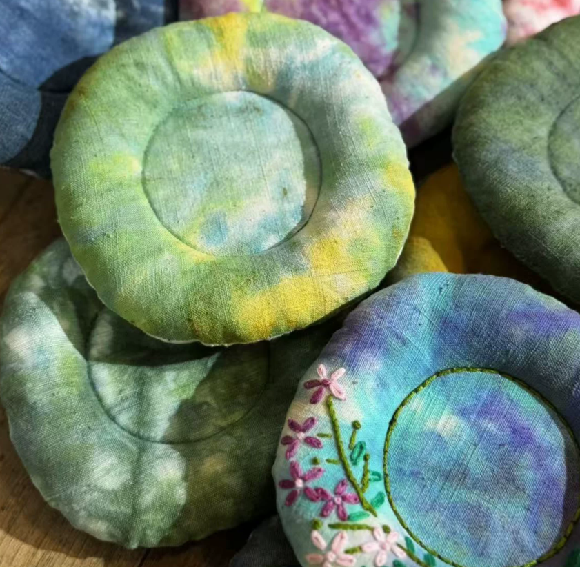 Floral Nest Embroidered Tea Coaster