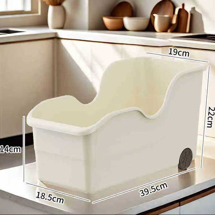 12L Rolling Plastic Storage Bin with Wheels