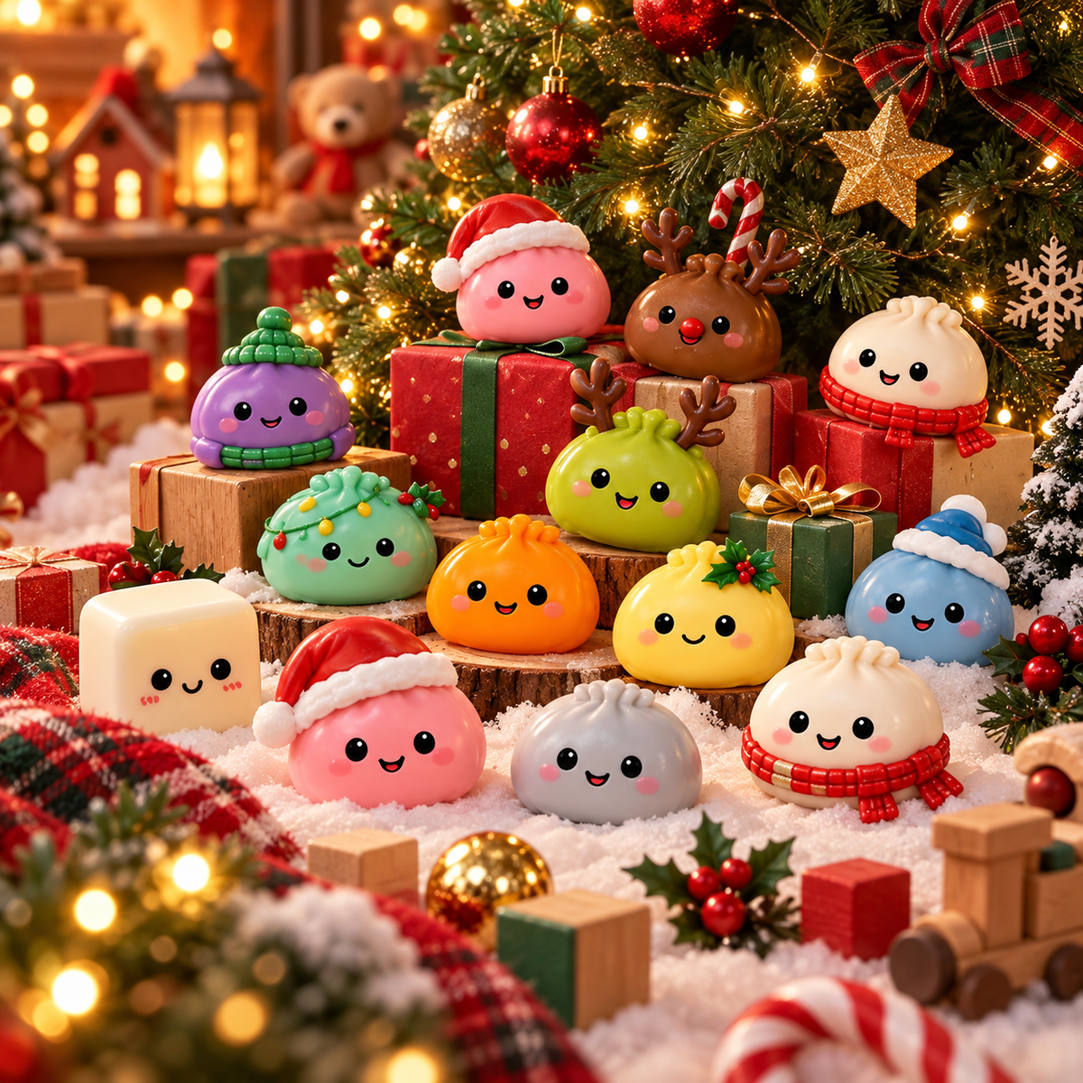 Christmas Advent Calendar – 24-Day Mystery Squishy Toy Countdown Calendar