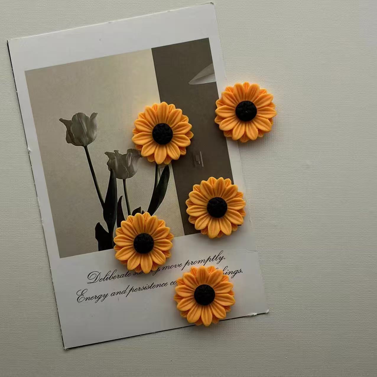 Sunflower Fridge Magnet Decorative Memo Holder