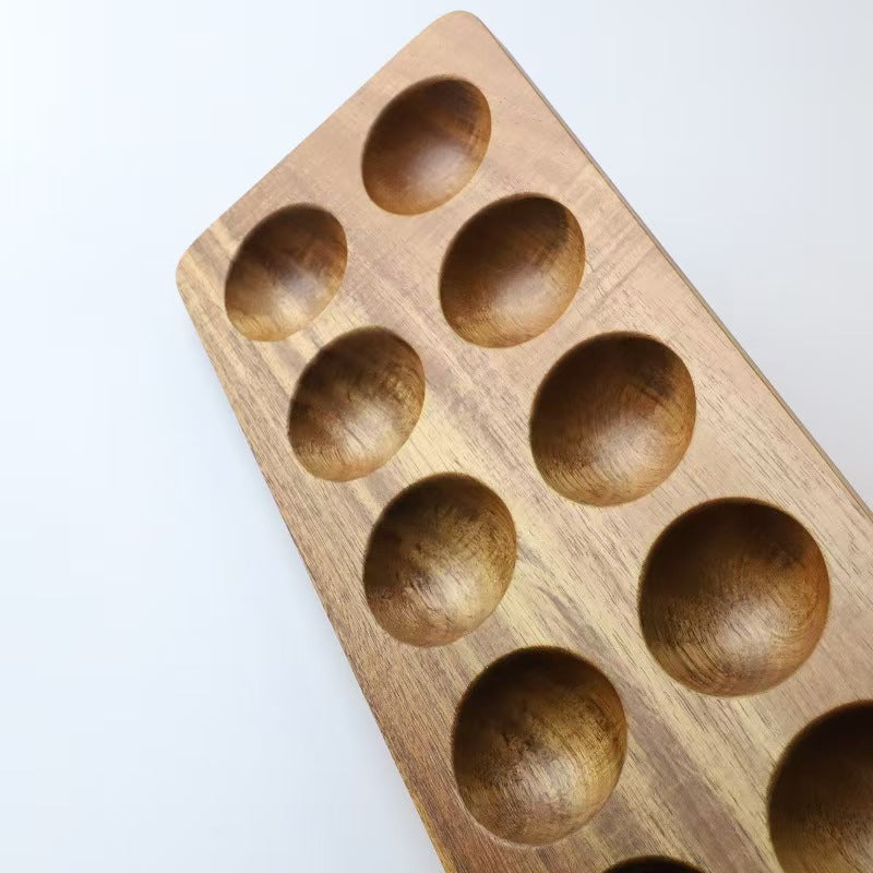 Acacia Wood Egg Holder Tray