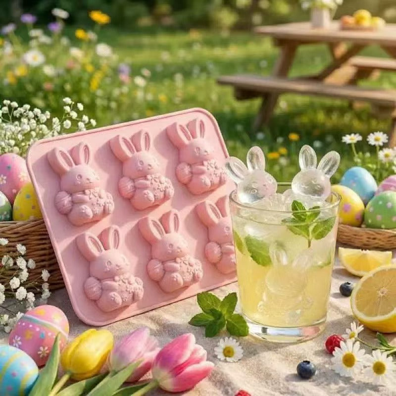 Mini Highland Cow and Bunny Silicone Mold