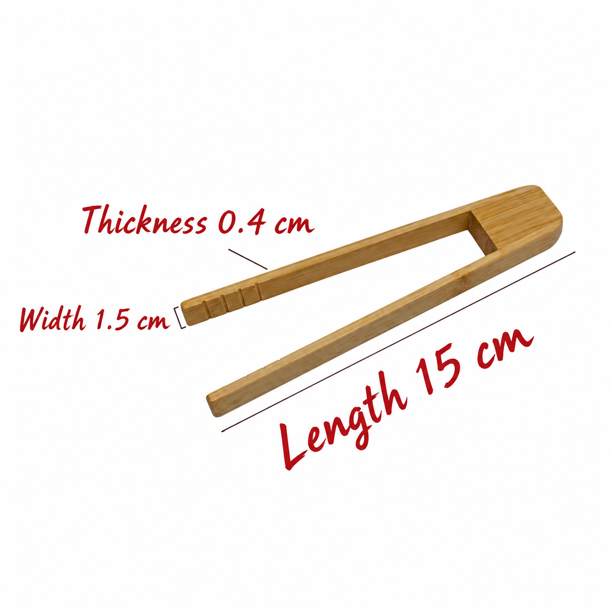 Natural Bamboo Food Tongs Multifunctional Bread Tea Vegetable Serving Clip