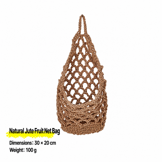 Hanging Crochet Storage Basket โ30*20CM Cotton Rope Wall Hanging Fruit & Vegetable Net Bag for Kitchen& Home Decor