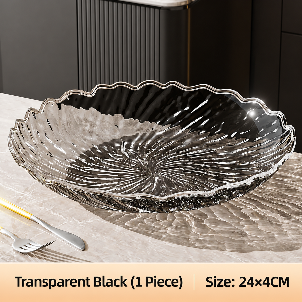 Transparent PET Flower Shape Fruit Plate Decorative Petal Snack Serving Bowl