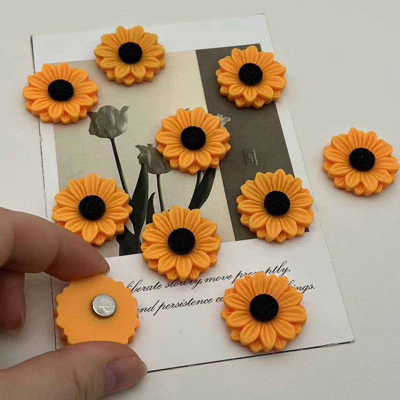 Sunflower Fridge Magnet Decorative Memo Holder