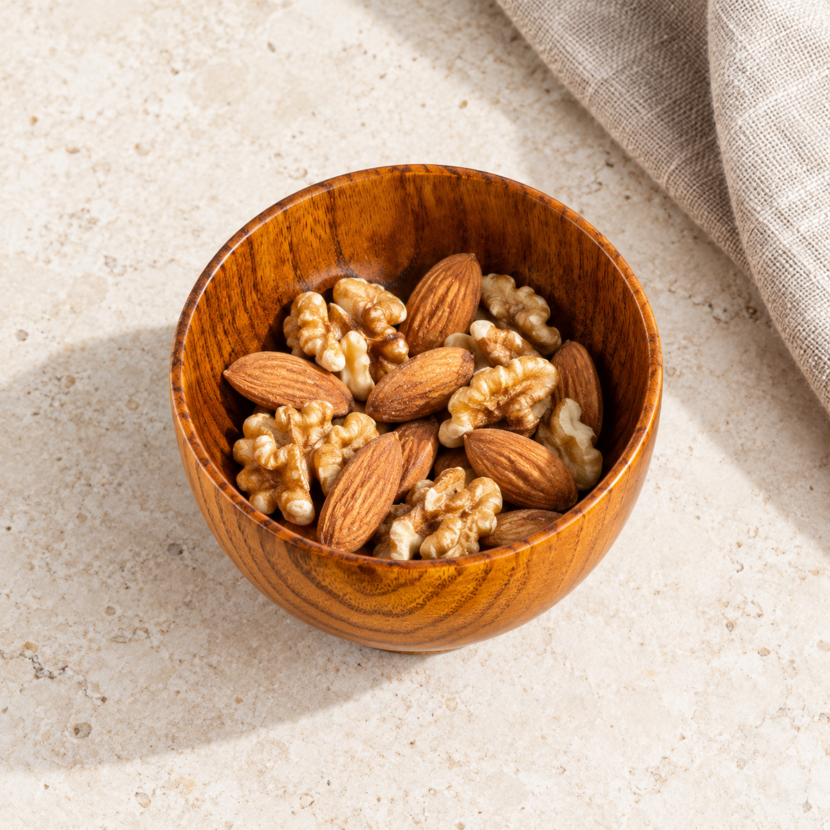 Jujube Wood Bowl,Warm Brown Wood Grain