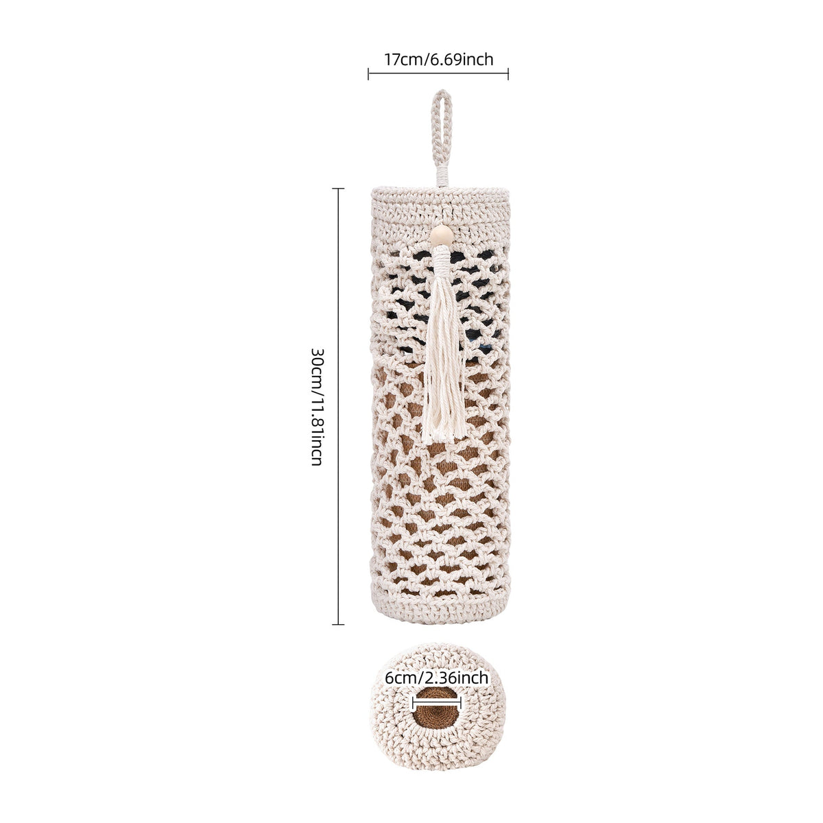 Hanging Mesh Grocery Bag Holder Wall Mounted Kitchen Organizer