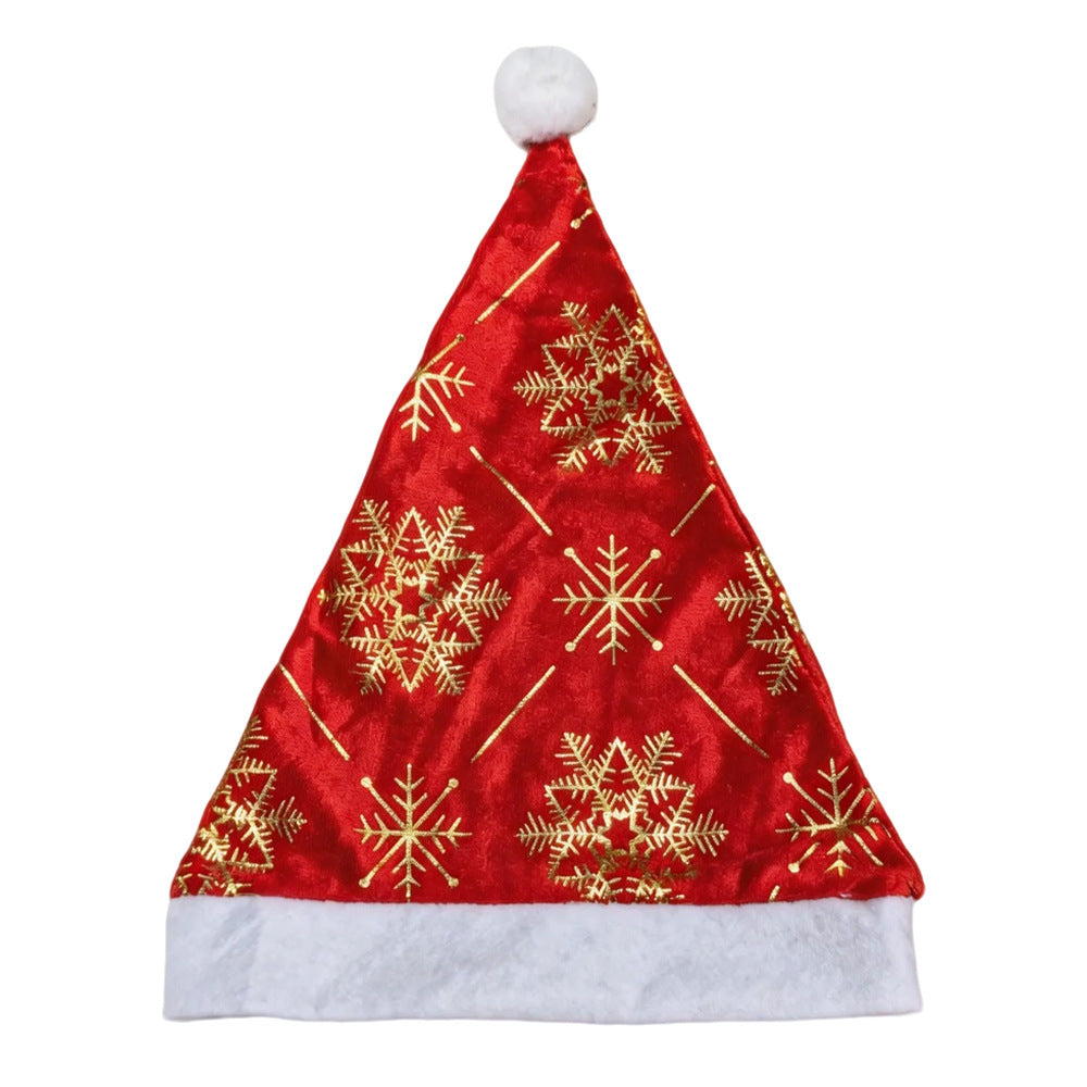 Christmas Santa Hat with Gold and Silver Foil Print
