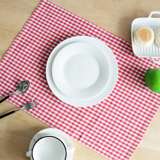 40 ร 60 cm Cotton Gingham Table Mat โ Checkered Placemat for Dining Table, Kitchen, Cafรฉ, Restaurant, Picnic & Home Decor