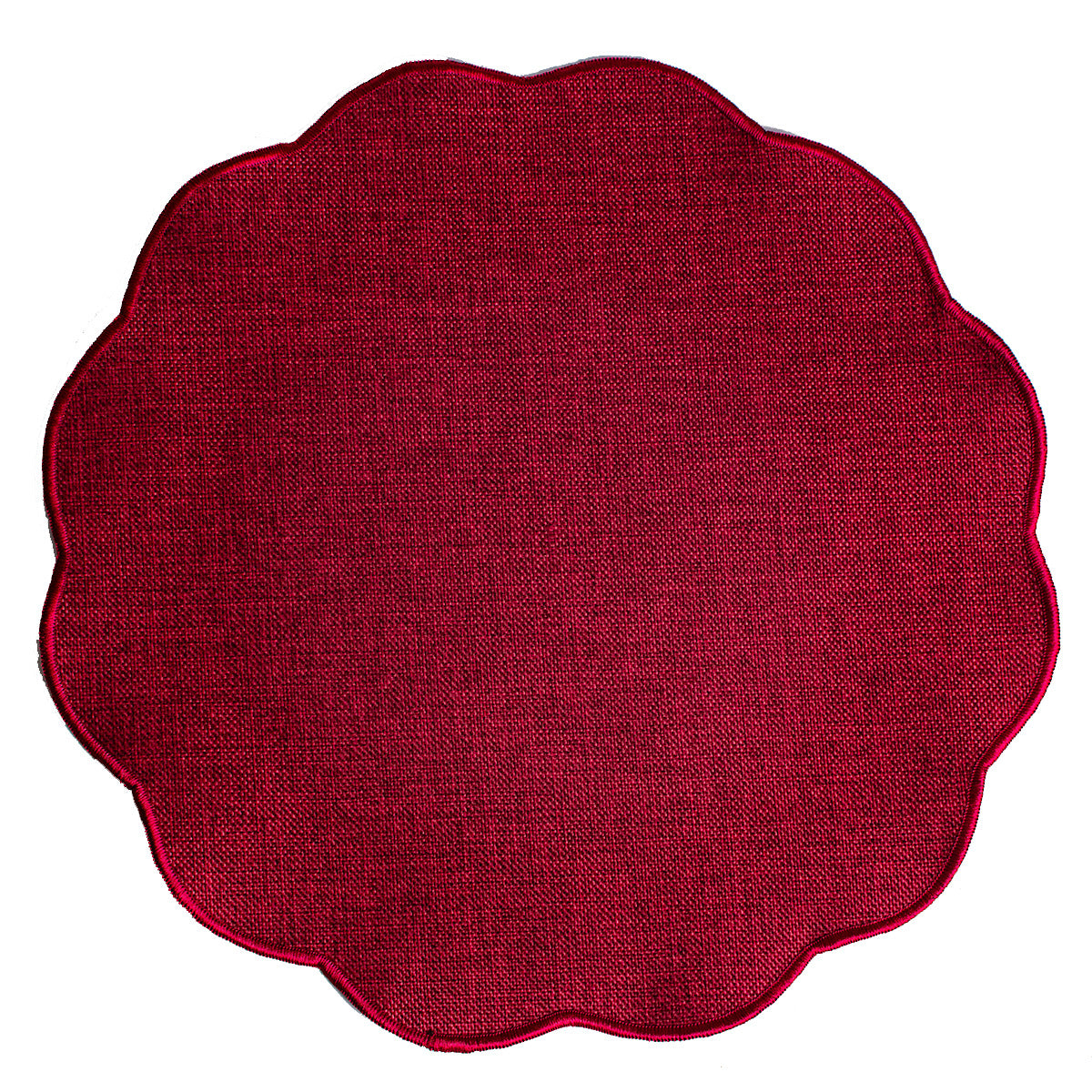 Scalloped Round Placemat – Woven Table Mat for Dining Tables, Plates & Home Table Settings
