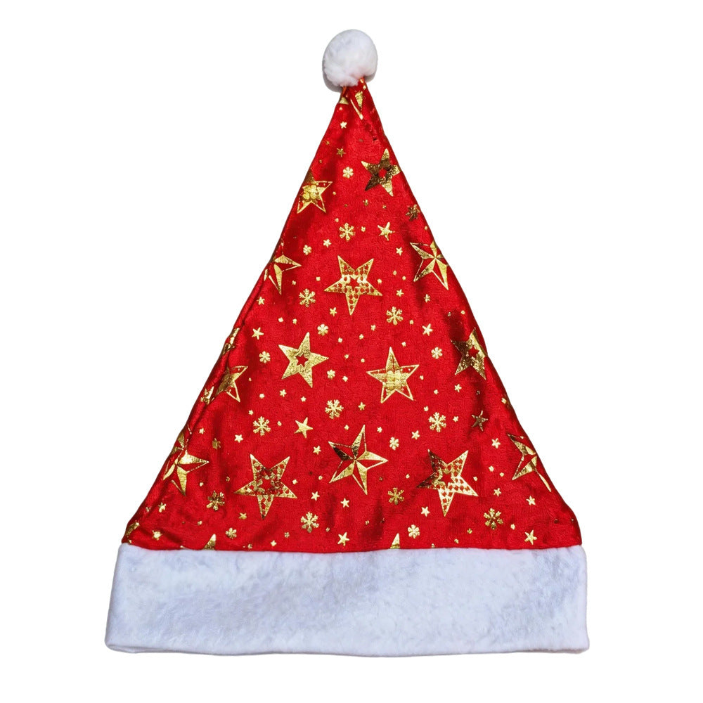 Christmas Santa Hat with Gold and Silver Foil Print