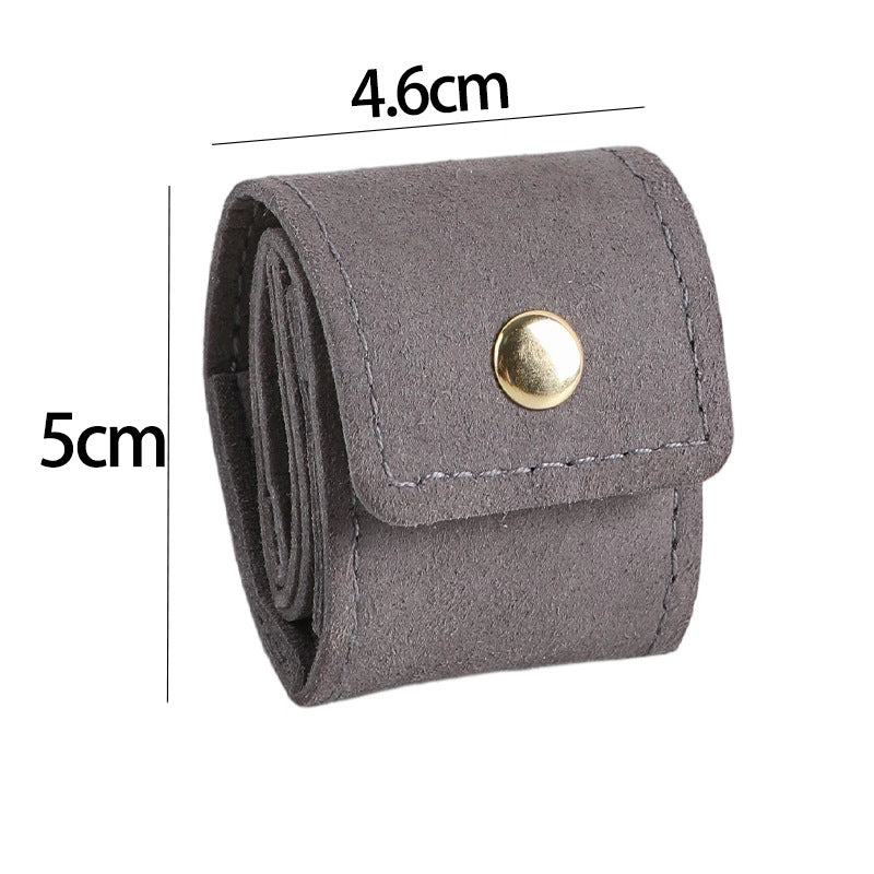 Mini Felt Ring Storage Pouch Portable Jewelry Organizer with Snap Button