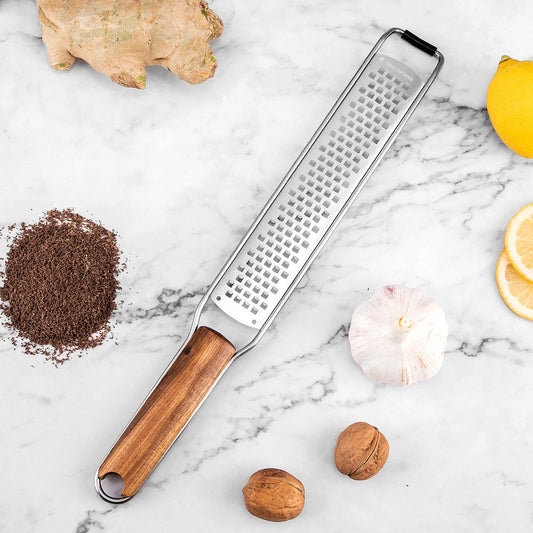 Stainless Steel Cheese Peeler with Ergonomic Wood Handle