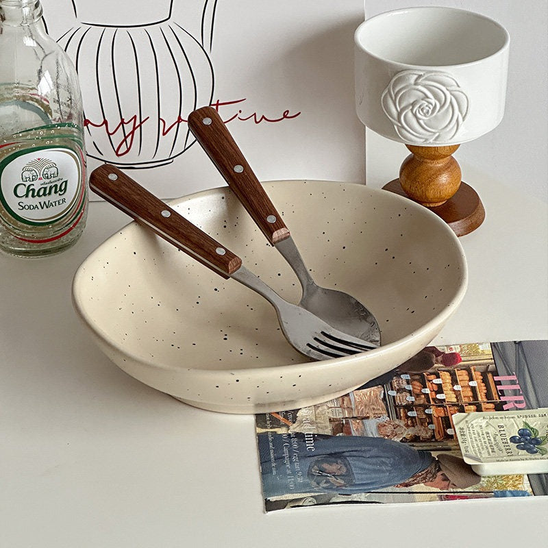 Ceramic Yogurt Bowl – 350ml Irregular Shape Breakfast Bowl