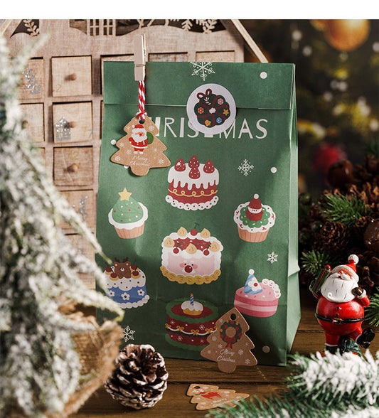48-Piece Christmas Thick Kraft Paper Gift Tag Set โ Tree-Shaped Holiday Hang Tags with Cotton or Jute String for Gift Wrapping, Boxes