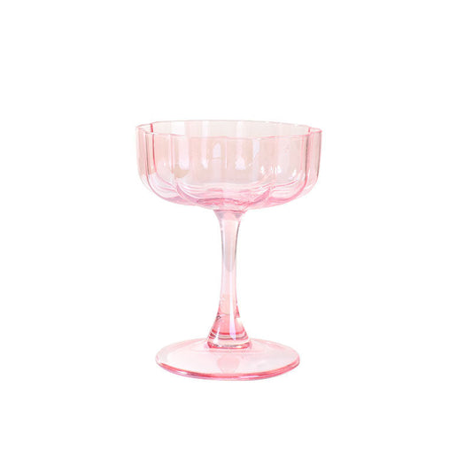 French-Inspired Petal Stemmed Glass โ Elegant Champagne, Wine & Dessert Goblet