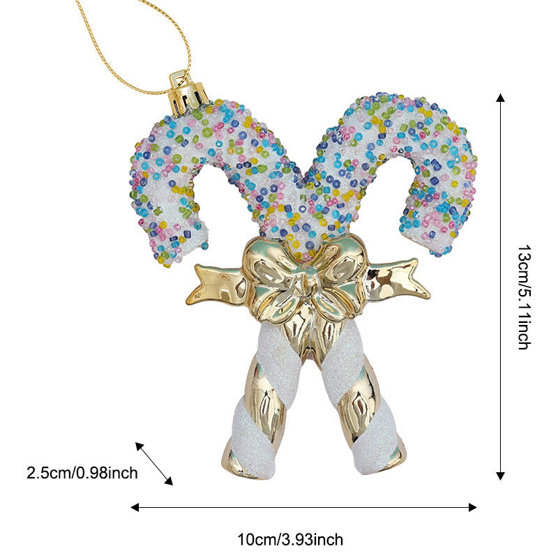 Glitter Snowflake and Bow Christmas Ornaments