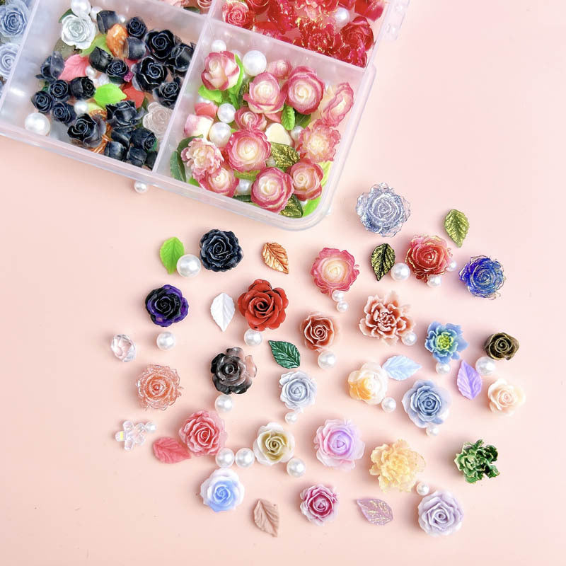 24 Compartment Resin Nail Art Charm Kit