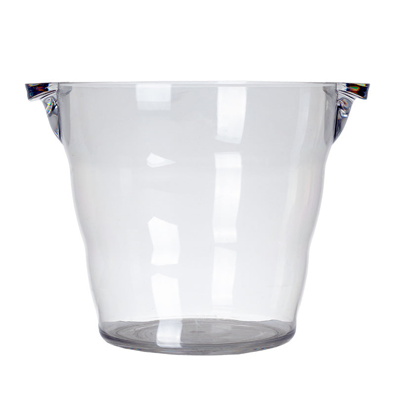 Large Acrylic Ice Bucket, Clear Champagne Wine Beer Cooler with Handles