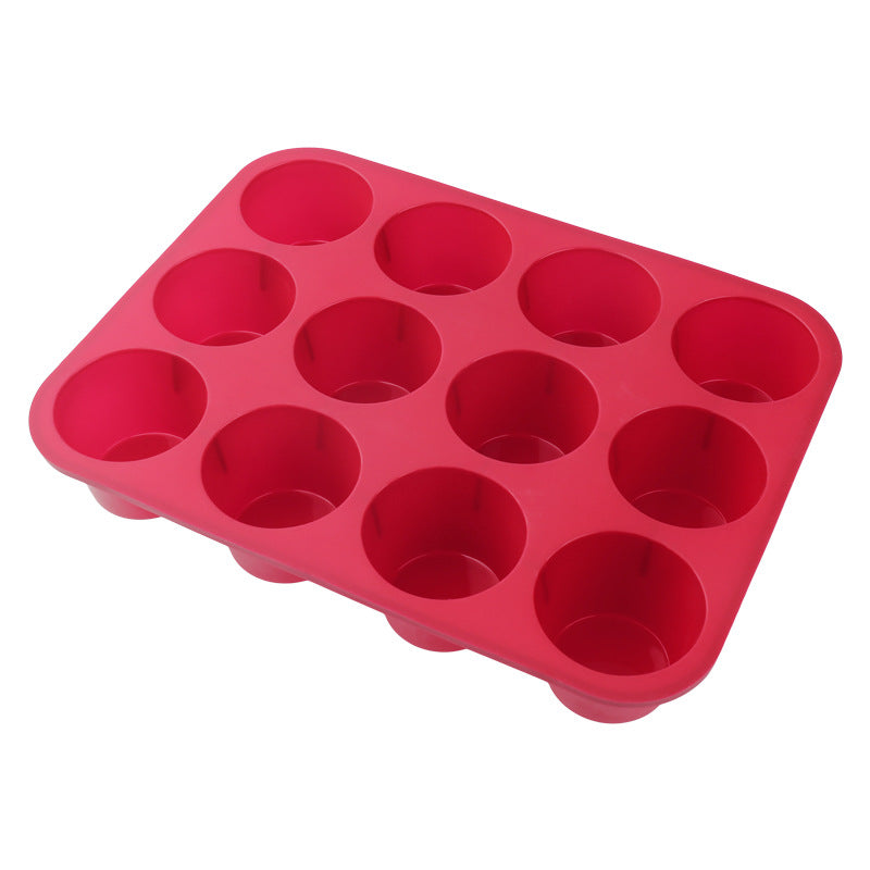 12 Cavity Silicone Bread Baking Mold for Mini Cakes and Pastries