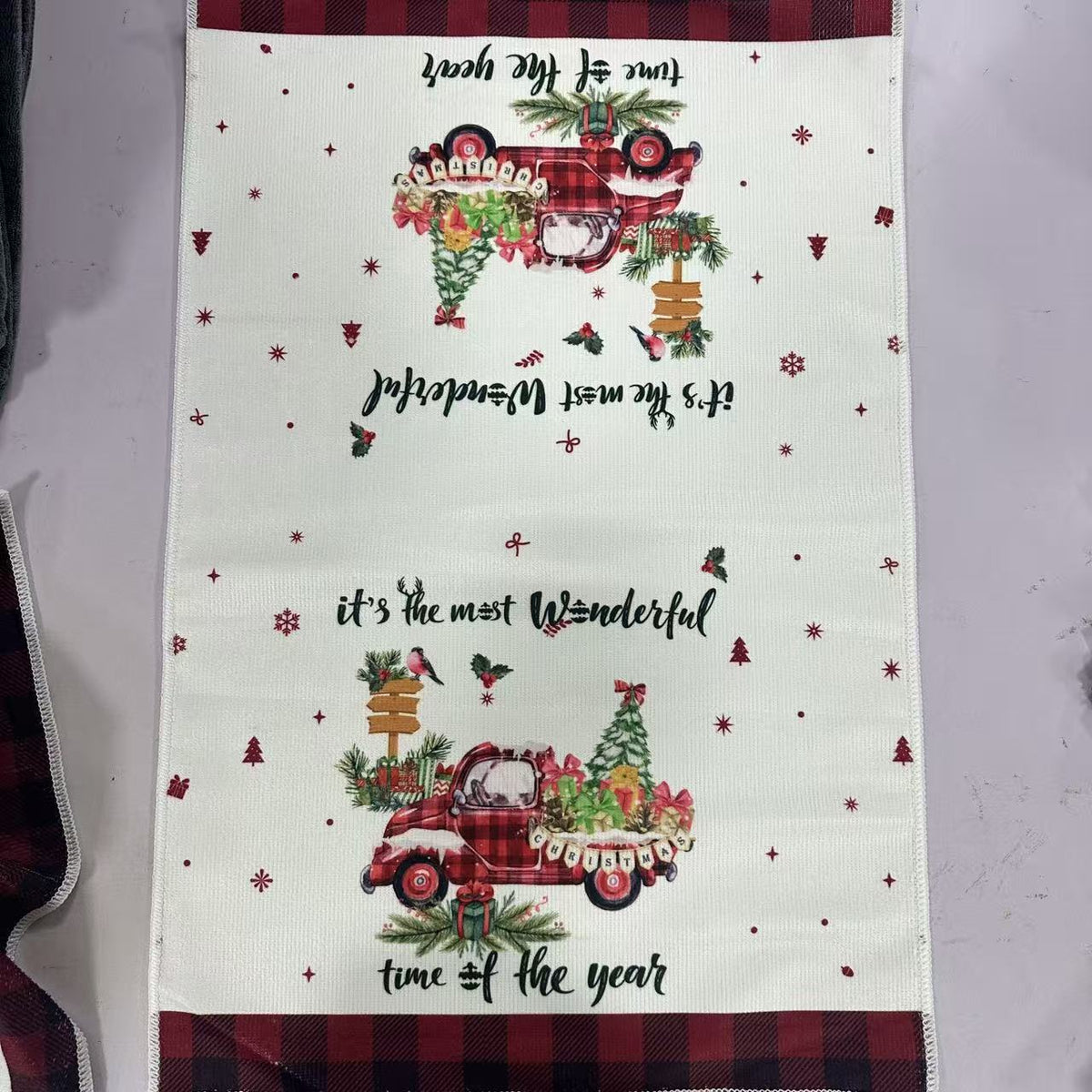 Christmas Microfiber Kitchen Dish Towel 40x60cm Soft Absorbent Holiday Tea Towel