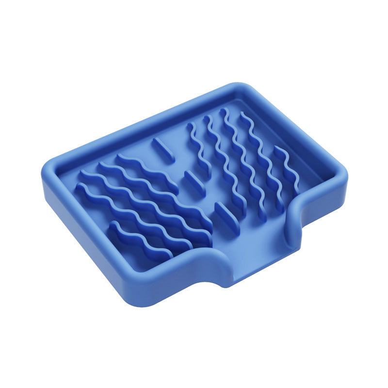 Small Silicone Soap Dish Drainage Tray Raised Soap Holder
